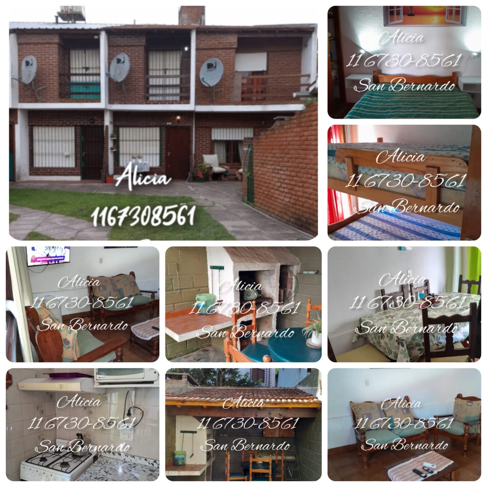 Dúplex hasta 8 personas en San Bernardo – Acepta mascotas, parque y quincho con parrilla