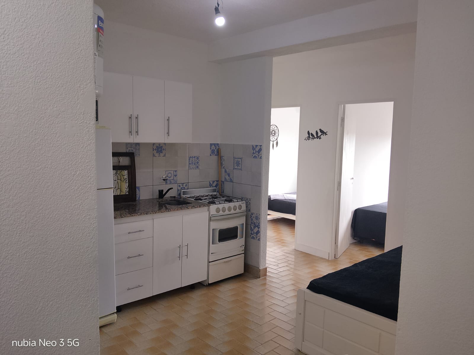Departamento de 3 ambientes en San Bernardo – hasta 5 personas · Terraza con vista al mar